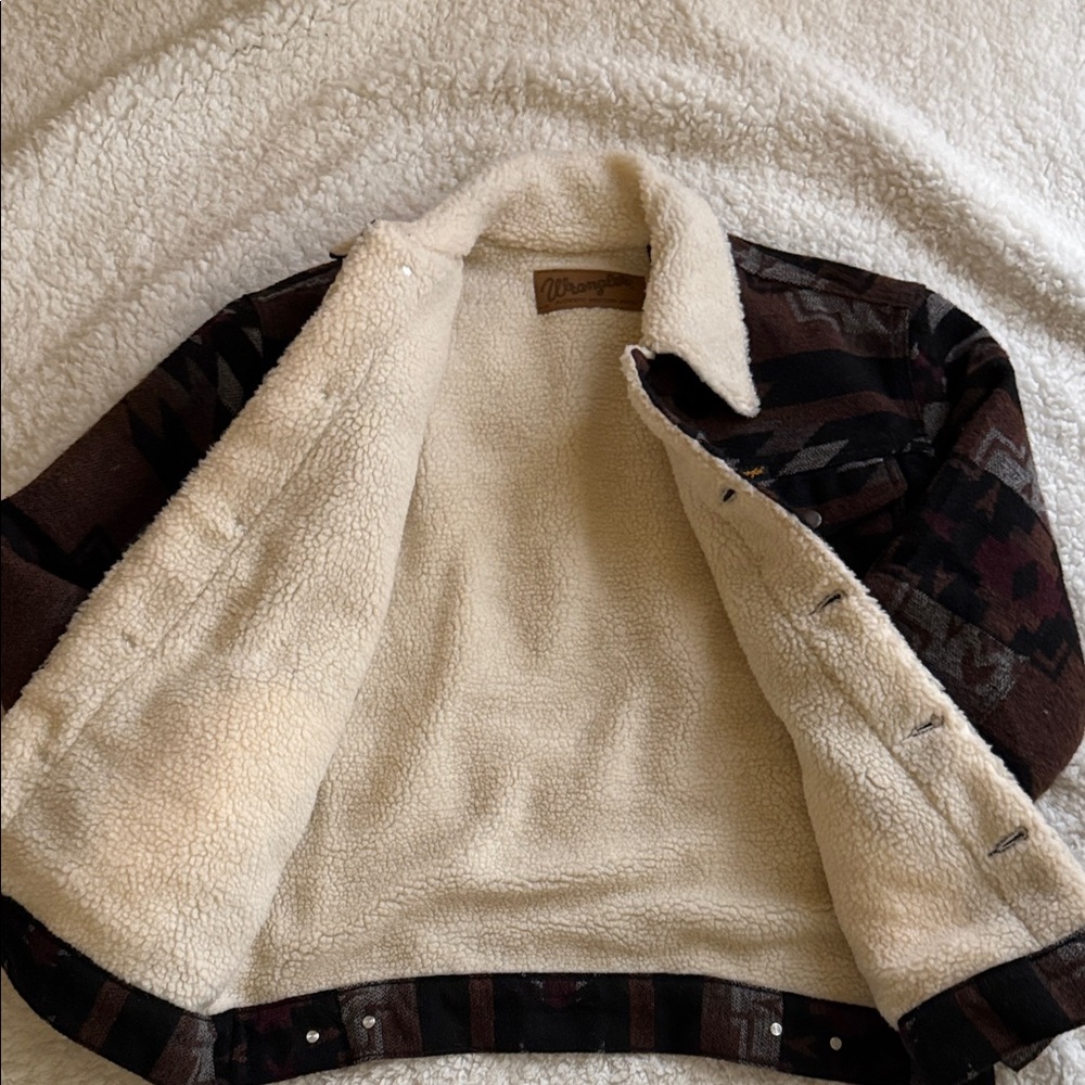 Wrangler Brown and Black Patterned Jacket - image 2